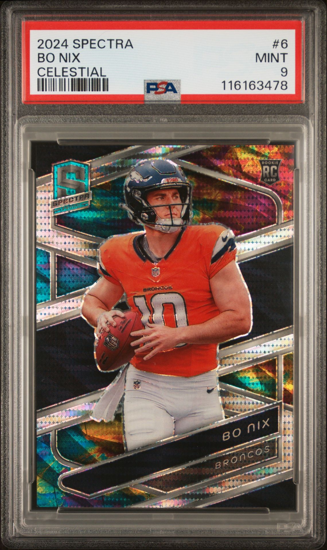 2024 Panini Spectra Bo Nix #6 (Celestial) Mint 9 front