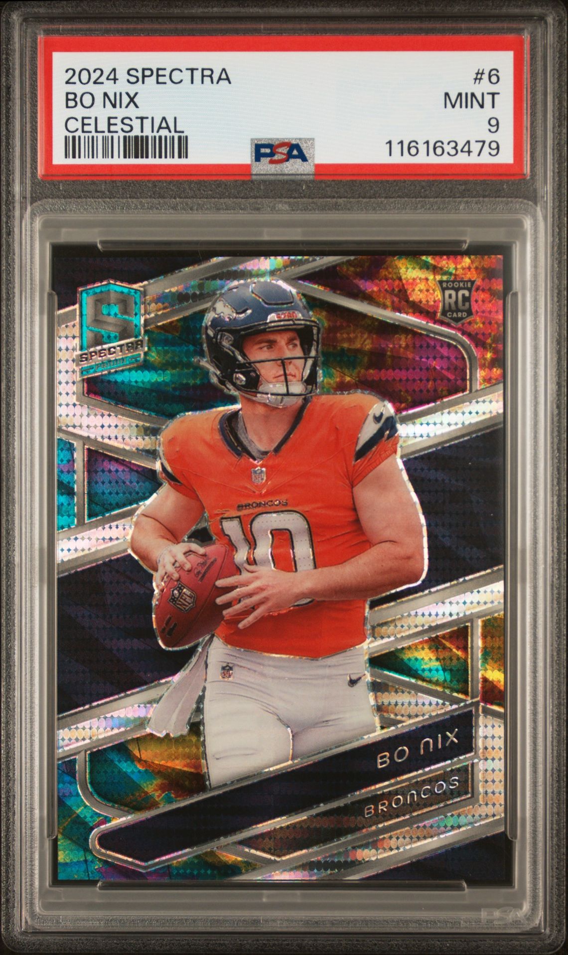 2024 Panini Spectra Bo Nix #6 (Celestial) Mint 9 front