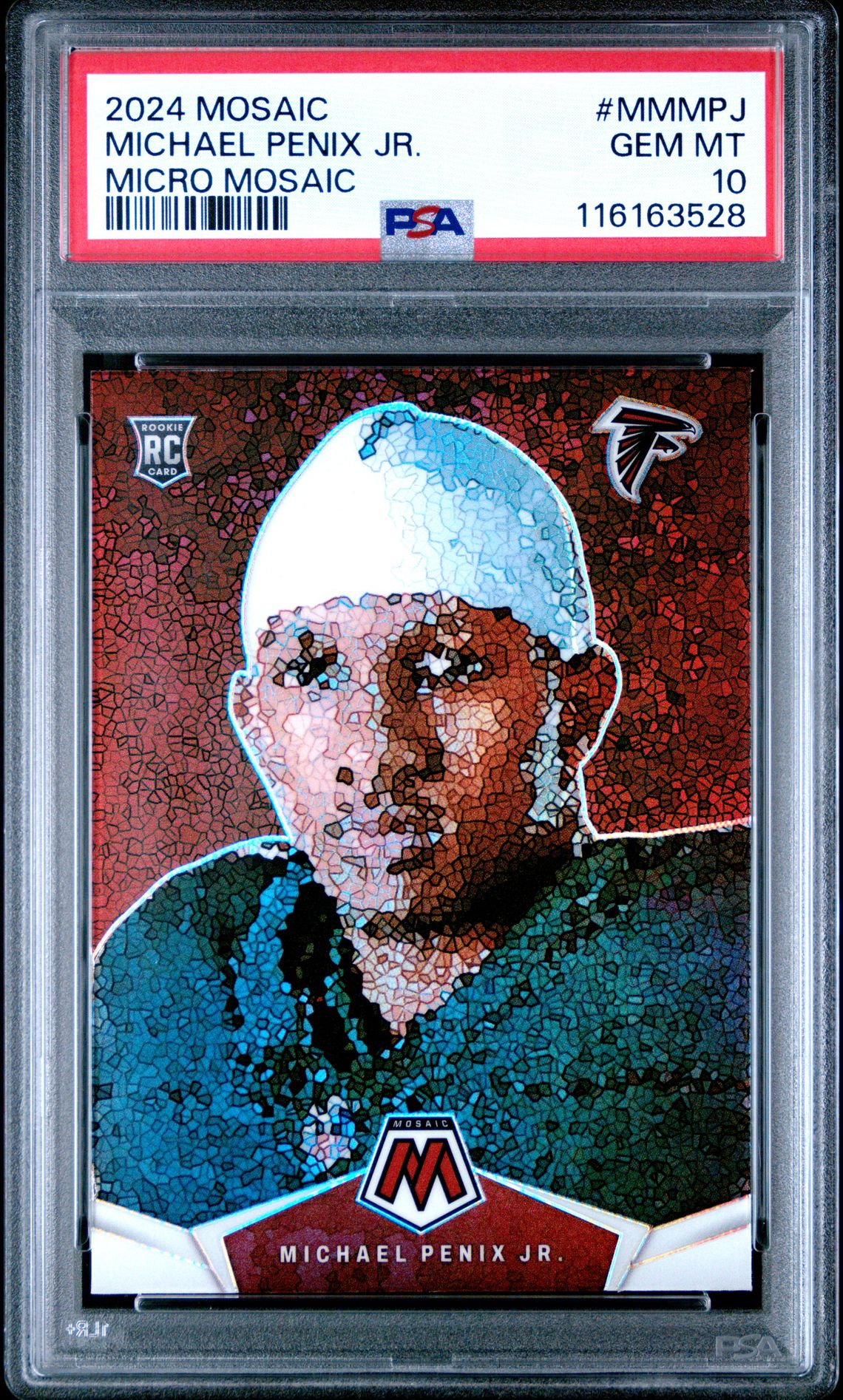 2024 Panini Mosaic Micro Mosaic Michael Penix Jr. #Mmmpj Gem Mt 10 front