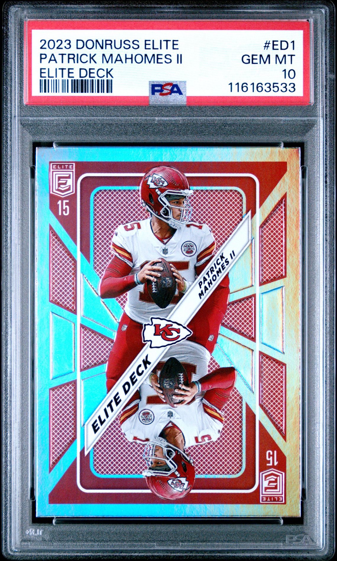 2023 Panini Donruss Elite Elite Deck Patrick Mahomes Ii #Ed1 Gem Mt 10 front