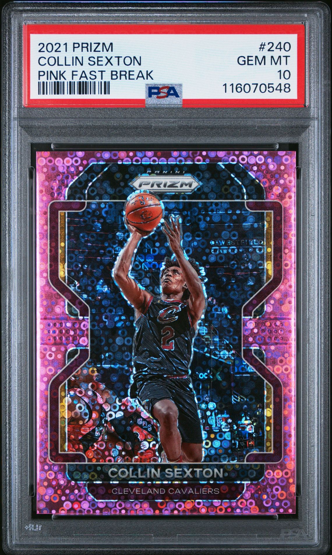 2021 Panini PANINI PRIZM PINK FAST BREAK #240 Collin Sexton front