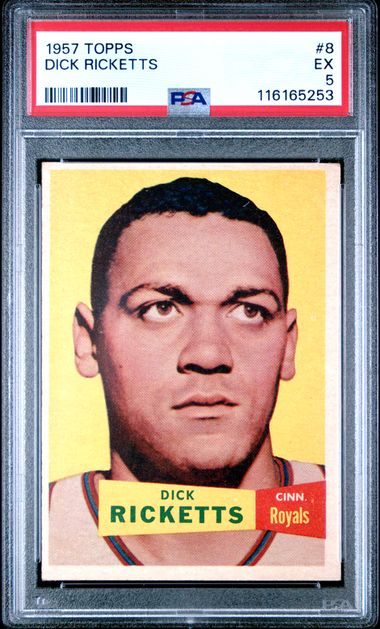 1957 Topps #8 Dick Ricketts front