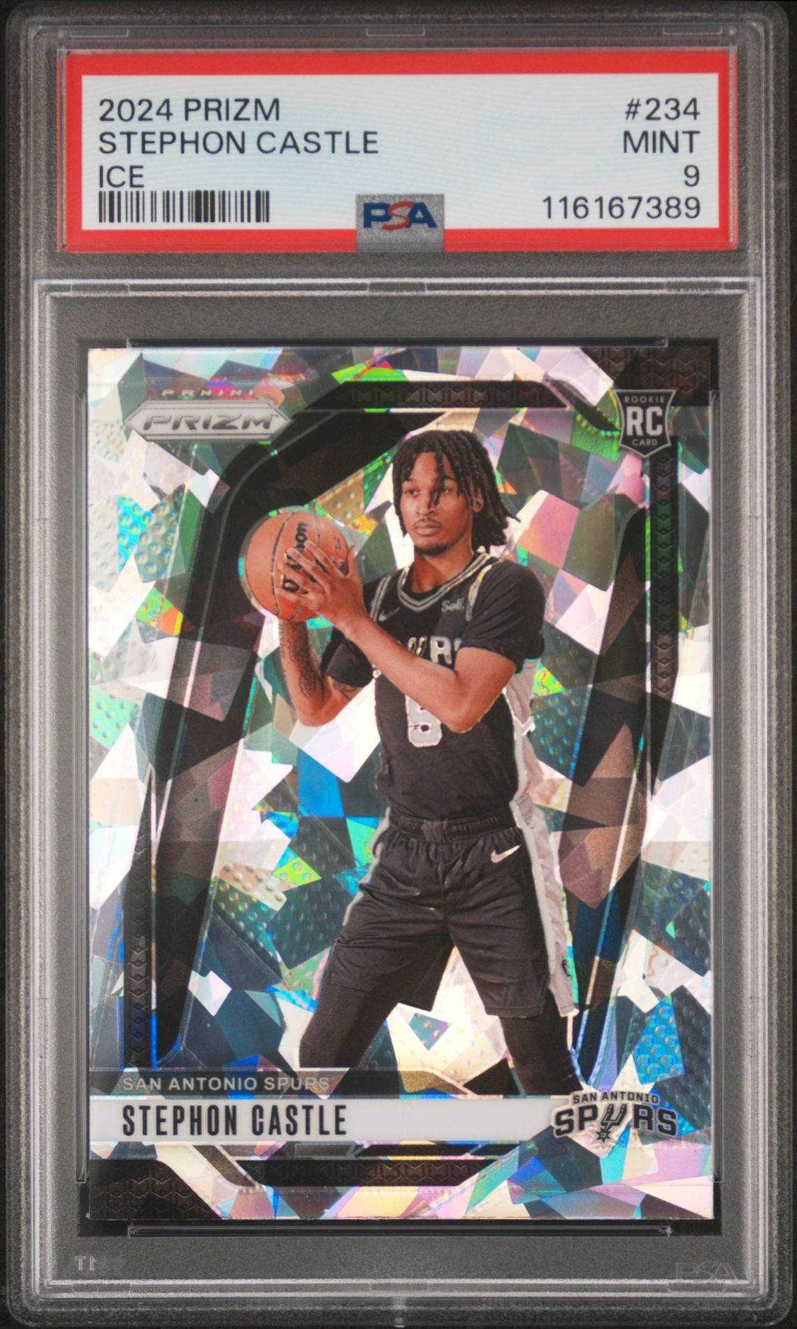 2024 Panini Prizm Stephon Castle #234 (Ice) Mint 9 front