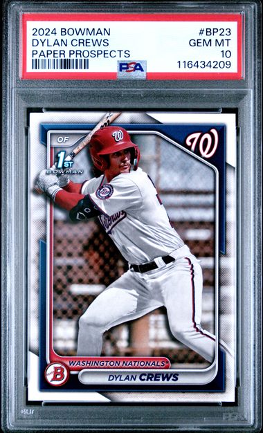 2024 Bowman PAPER PROSPECTS-FUCHSIA #BP23 Dylan Crews front