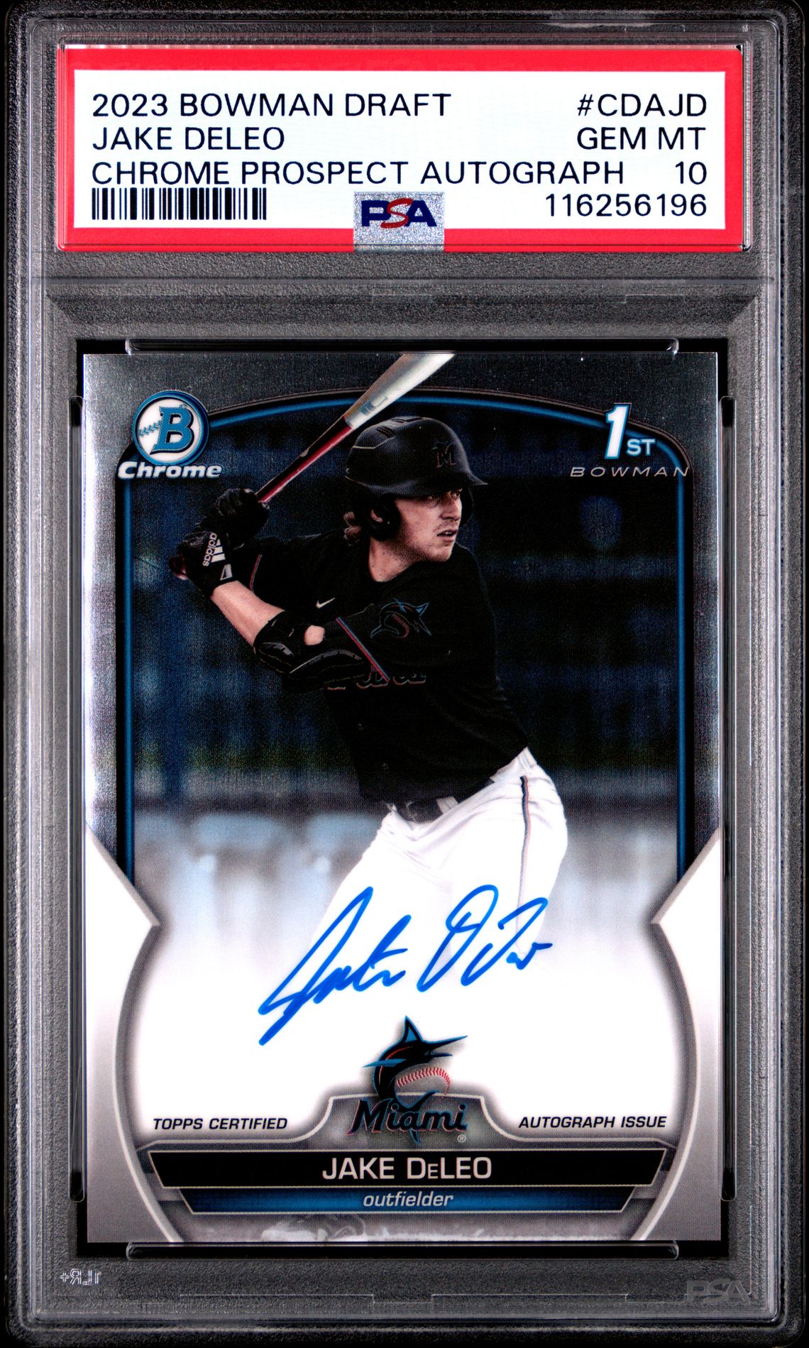 2023 Bowman Bowman Draft #CDAJD Jake Deleo front