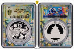 2025 10 Yn Panda Silver MS70