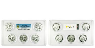 2025 5 pc Dragon Silver Set MS68