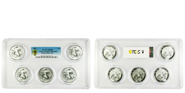 2025 5 pc Dragon Silver Set MS69