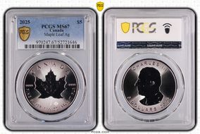 2025 $5 Maple Leaf Ag MS67