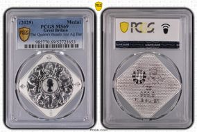 (2025) Medal The Queen's Beasts 1oz Ag Bar MS69