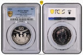 2021 50C Centenary of the RAAF 1921-2021 MS69
