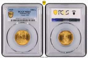 1929 100 L Anno VIII MS64