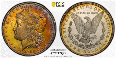 1880/79-O $1 VAM 4 Crossbar MS62DMPL