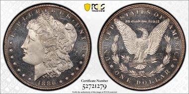 1886 $1 MS66+ DMPL