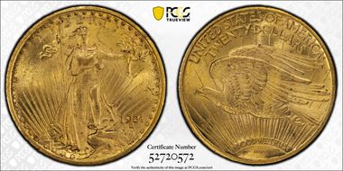 1921 $20 MS63