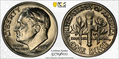 1982 10C No Mintmark - Strong MS67+ FB