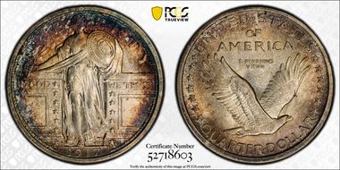 1917-D 25C Type 1 MS64FH