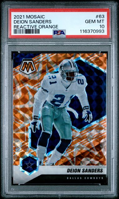 2021 Panini Prizm Yellow #63 Deion Sanders front