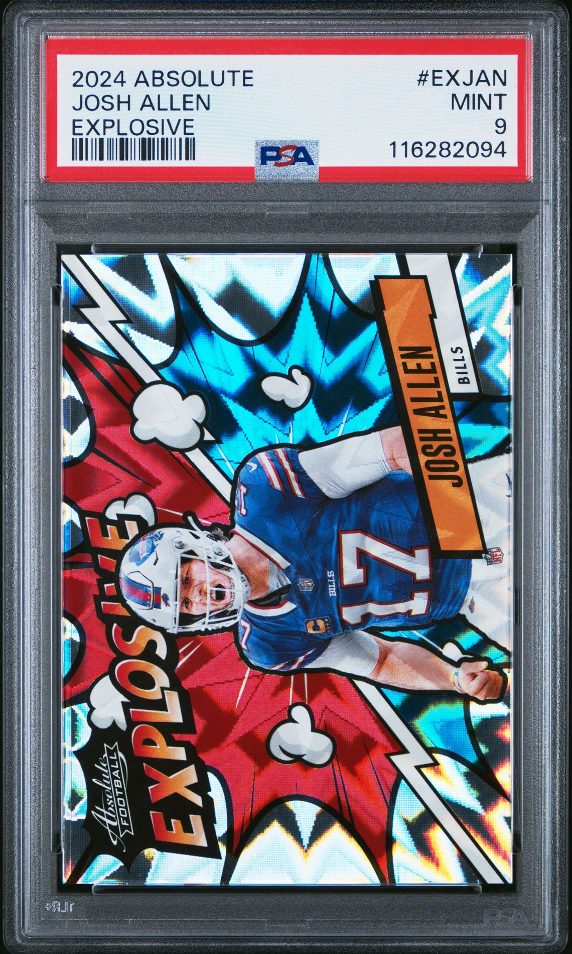 2024 Panini Absolute Explosive Josh Allen #Exjan Mint 9 front