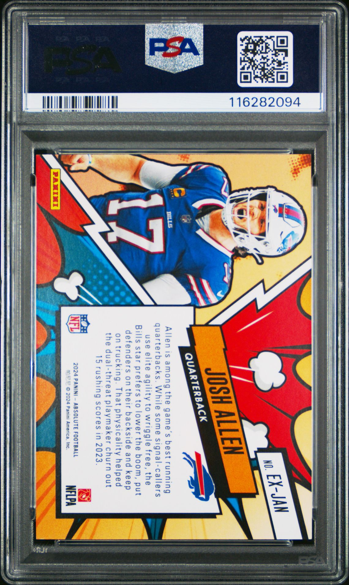 2024 Panini Absolute Explosive Josh Allen #Exjan Mint 9 back
