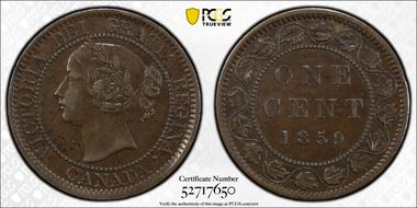 1859 1C 9/Inverted 9 AU53BN