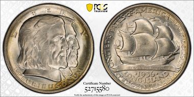 1936 50C Long Island MS65