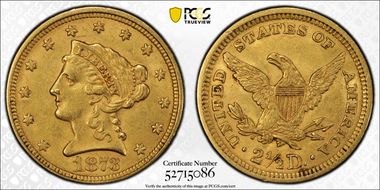 1873 $2.50 Closed 3 AU58