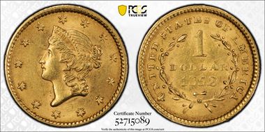 1852 G$1 MS63