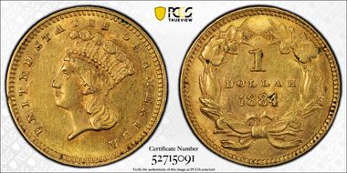 1884 G$1 MS61