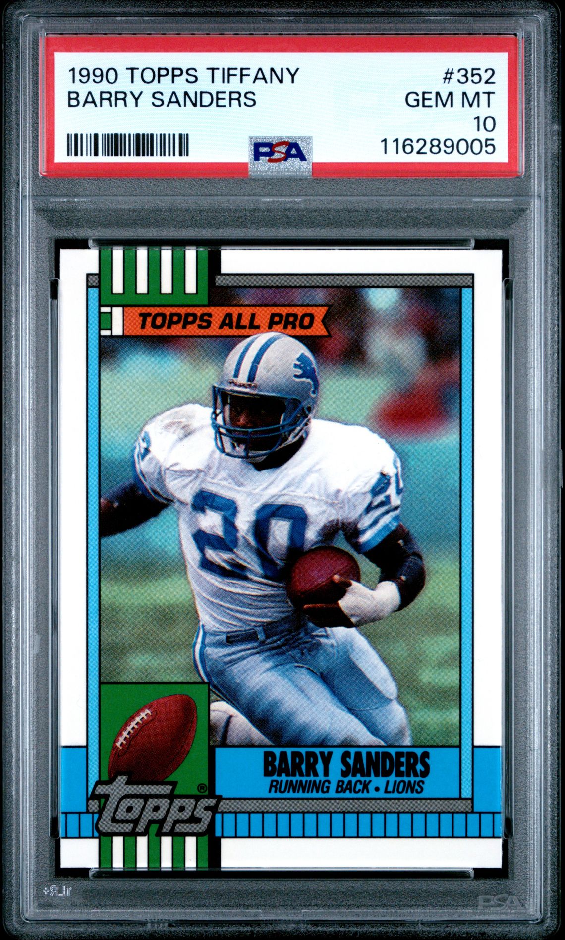 1990 Topps TOPPS TIFFANY #352 Barry Sanders front