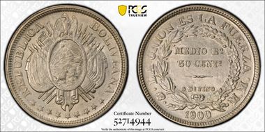 1900-PTS MM 50C Perched Condor KM-161.5  Ag AU58