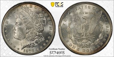 1878 7TF $1 Reverse of 1879 MS63