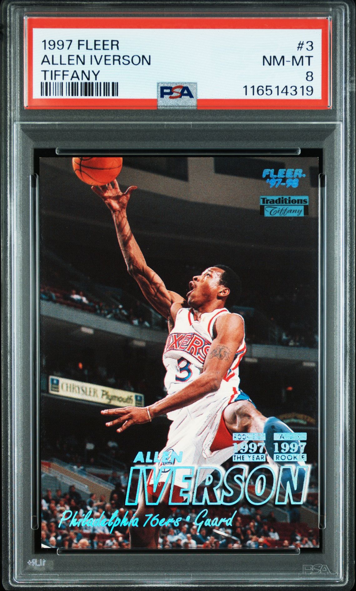 1997 Fleer FLEER TIFFANY #3 Allen Iverson front