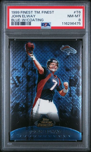 1999 Topps Topps Finest Blue #T6 John Elway front