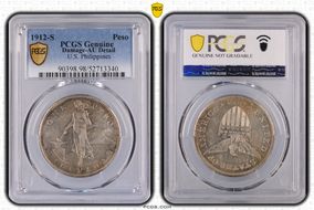 1912-S Peso KM-172  Ag N1