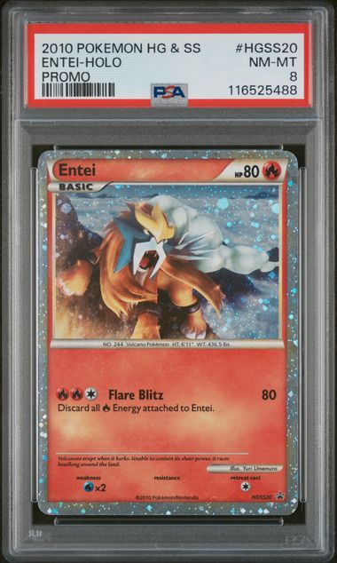 2010 POKEMON HEARTGOLD & SOULSILVER PROMO #HGSS20 ENTEI-HOLO PROMO (PSA 8) (PSA 8) – 116525488