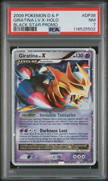 2009 POKEMON DIAMOND & PEARL BLACK STAR PROMO #DP38 GIRATINA LV.X-HOLO BLACK STAR PROMO (PSA 7) (PSA 7) – 116525502