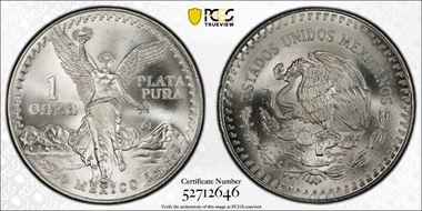 1990-Mo Onza Libertad Ag MS69