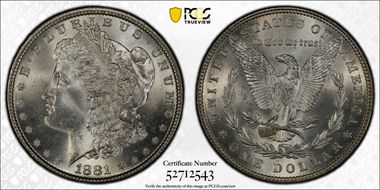 1881 $1 MS65+