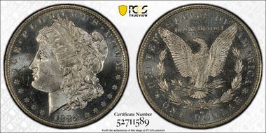 1888-O $1 VAM 9, Doubled Arrows MS63