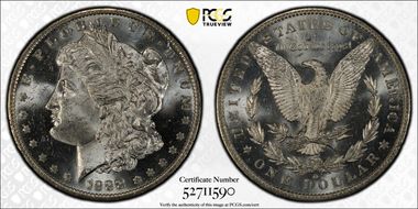 1888-O $1 VAM 9 Doubled Arrows MS64PL