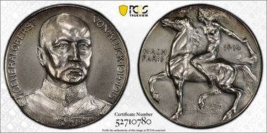 1915 Medal  Zetzmann-4105 Ag Matte SP63