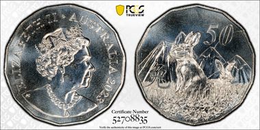 2023 50C Year of the Rabbit MS69