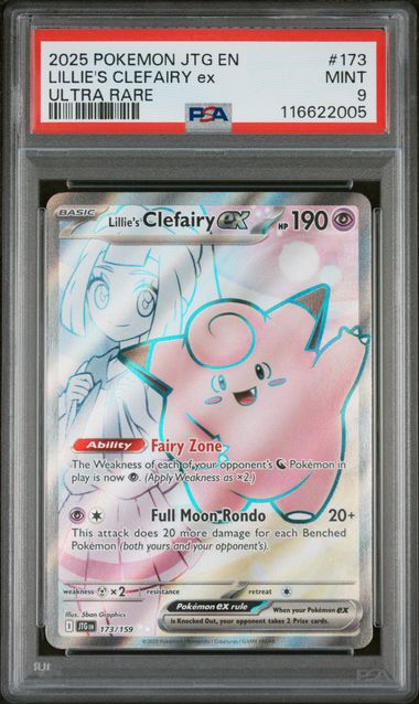 2025 Pokemon Jtg En-Journey Together Lillie's Clefairy Ex #173 (Ultra Rare) Mint 9 front