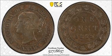 1859/8 1C Wide 9 ↑↑ AU53BN