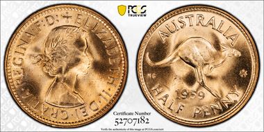 1959(m) 1/2D MS65RD
