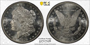 1878 7TF $1 Reverse of 1878 MS64