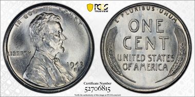 1943-S 1C MS68
