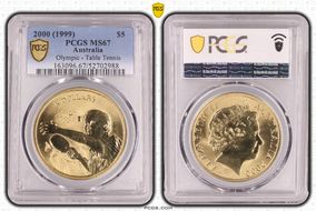 2000 (1999) $5 Olympic - Table Tennis MS67
