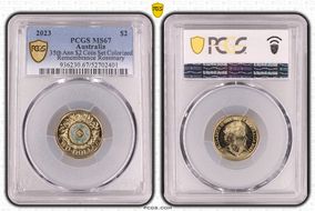 2023 $2 35th Ann $2 Coin Set Colorized Remembrance Rosemary MS67